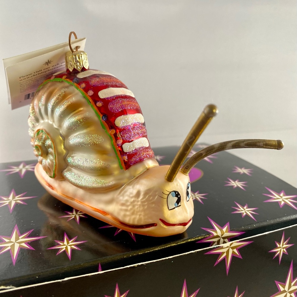 Radko ESCARGOT GO GO ornament, movable antennas!